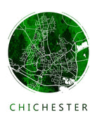Chichester Street Map Custom Wall Map Poster