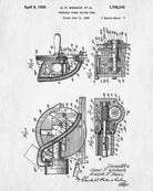 Circular Saw Blueprint Power Tools Patent Workshop Art - OnTrendAndFab