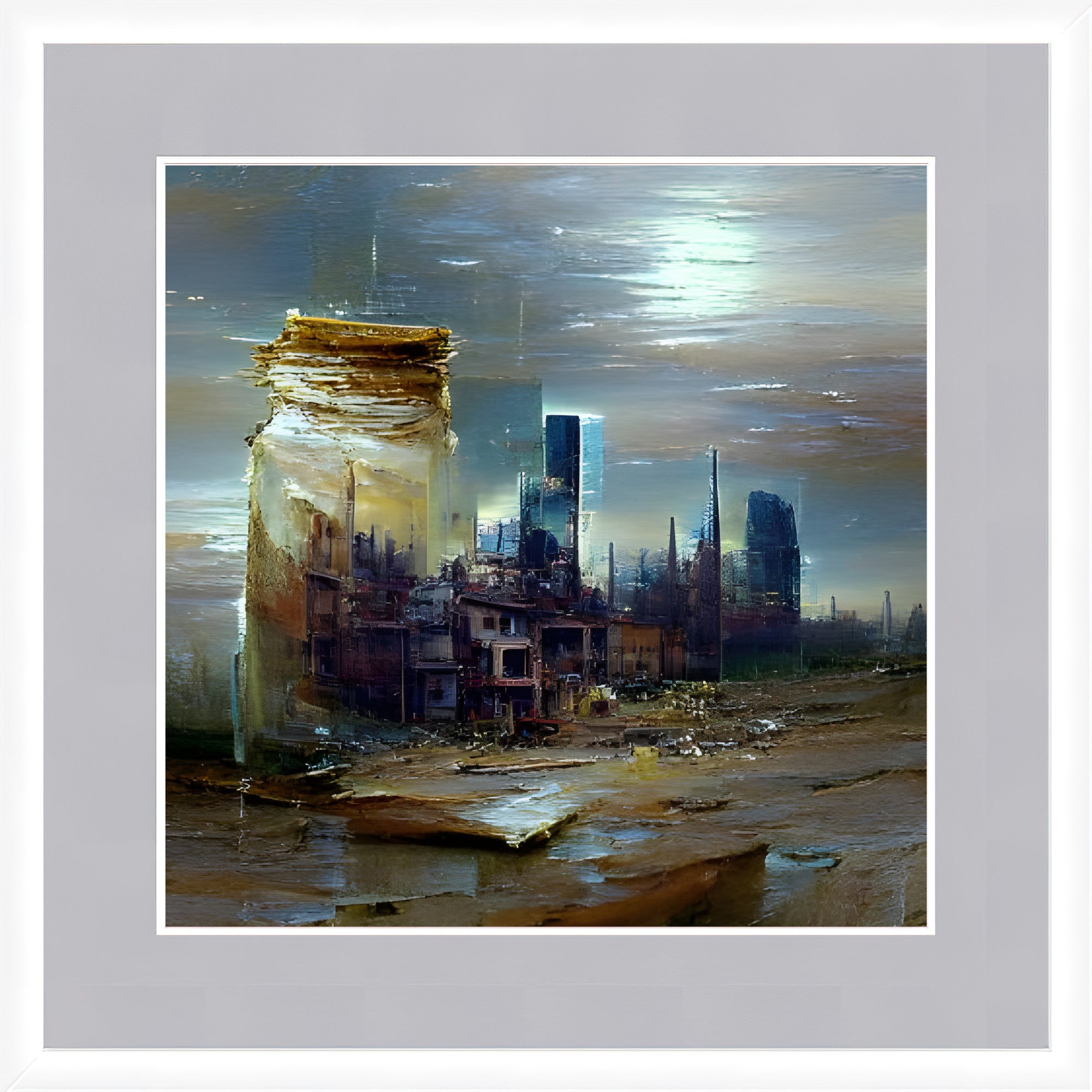 City Lowlights, Framed Abstract Fine Art Print