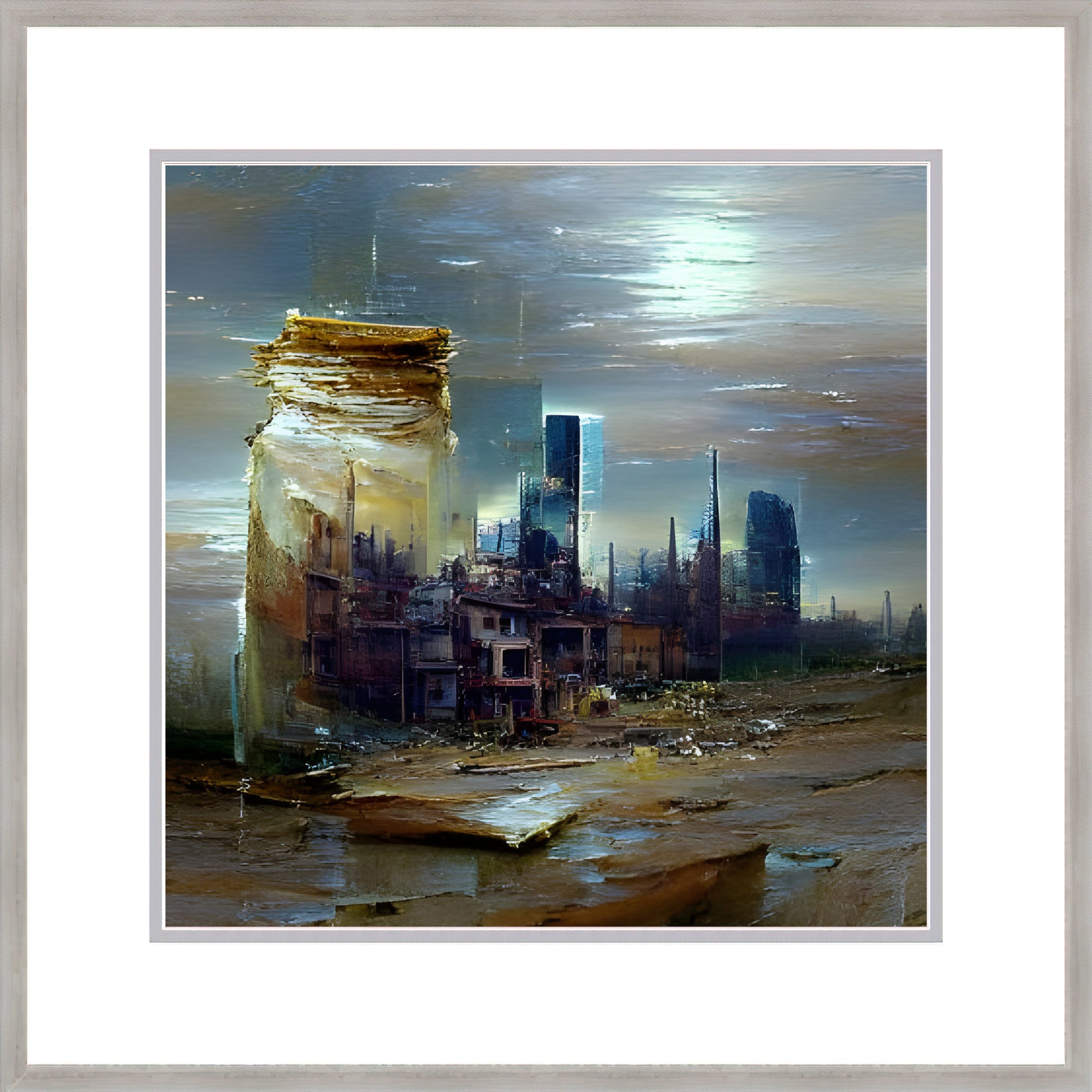 City Lowlights, Framed Abstract Fine Art Print
