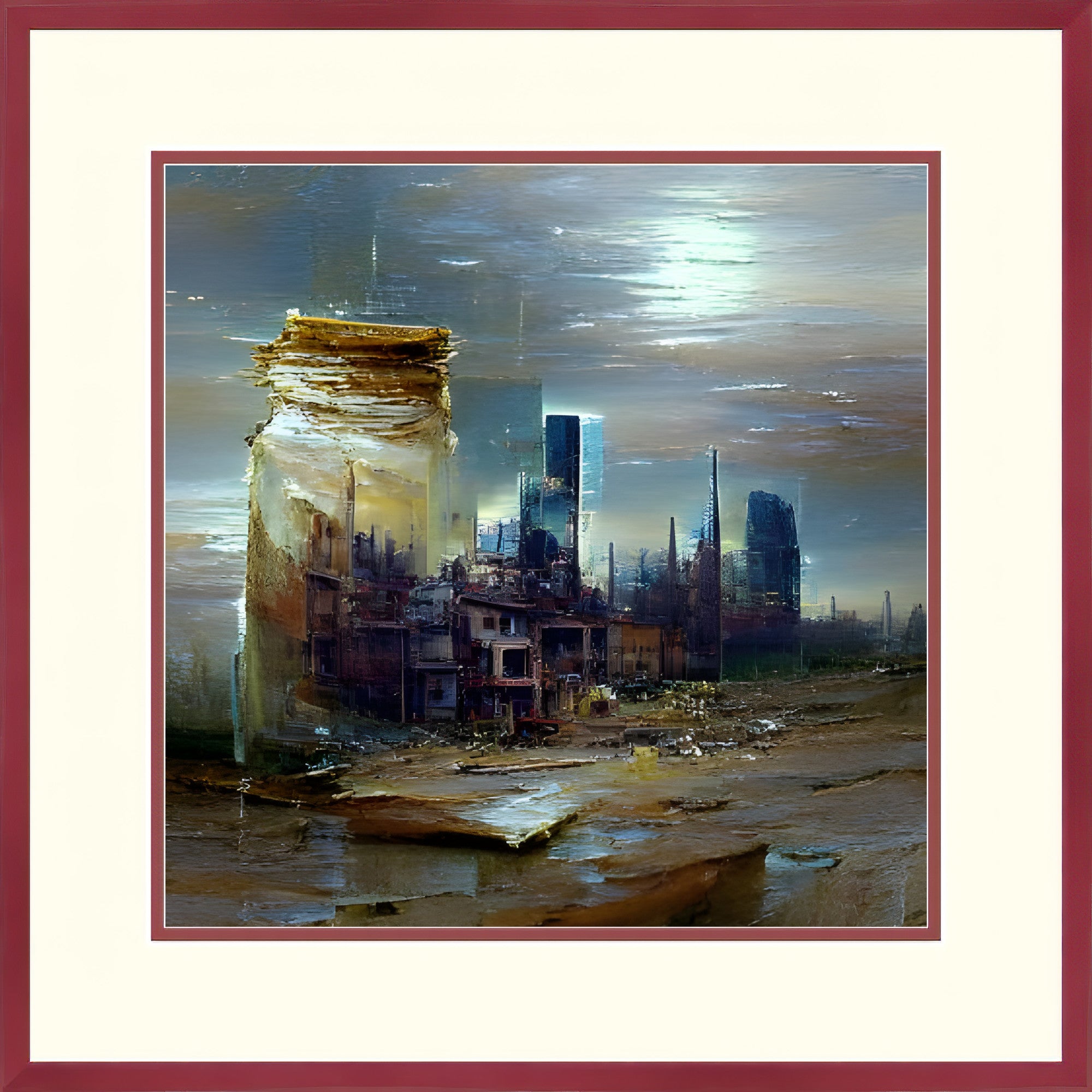 City Lowlights, Framed Abstract Fine Art Print