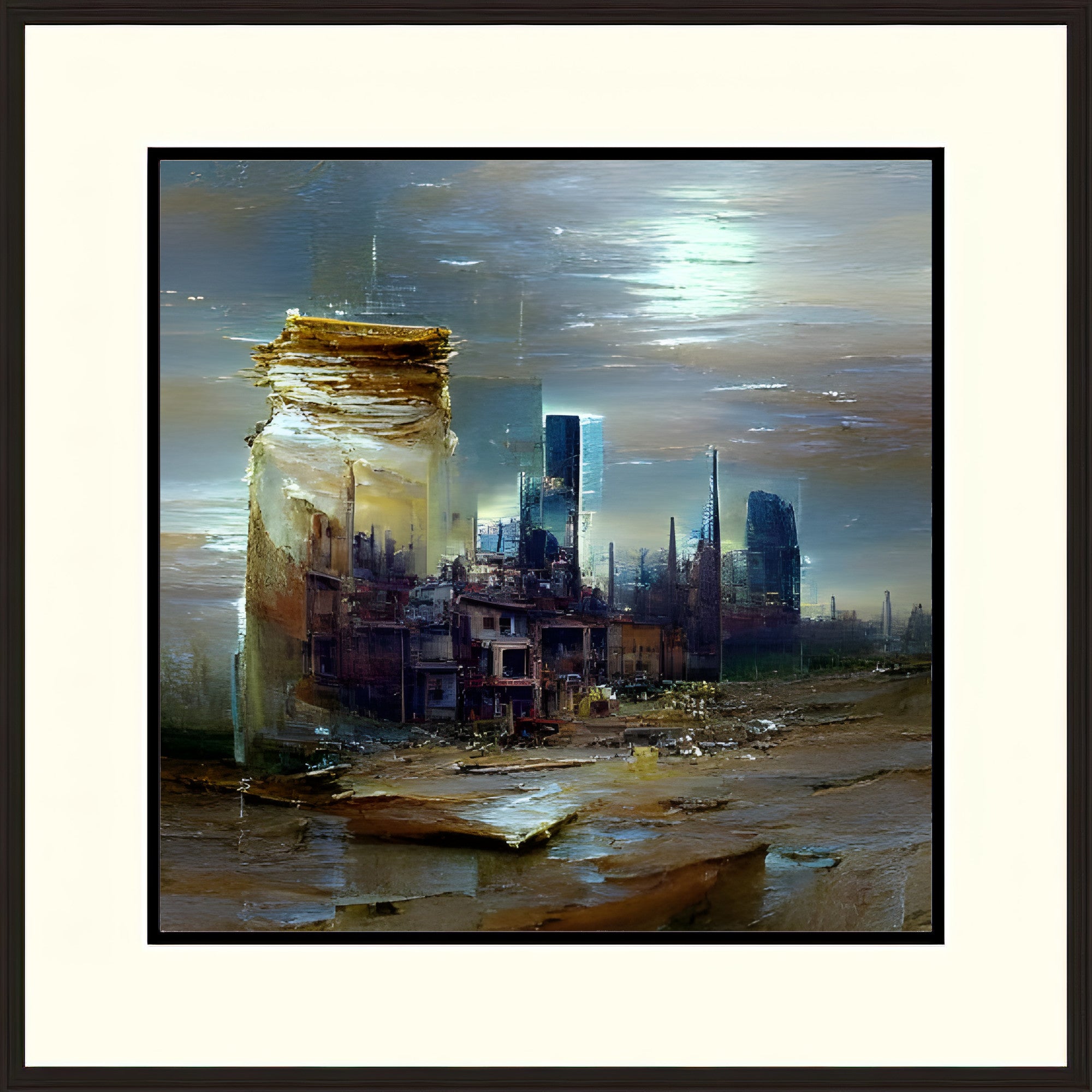 City Lowlights, Framed Abstract Fine Art Print