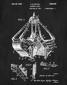 Clamshell Bucket Patent Print Construction Blueprint Mining Poster