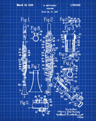 Clarinet Patent Print Orchestral Musical Instrument Wall Art Poster