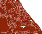 Cleethorpes, UK City Street Map Print Feature Wall Art Poster