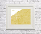 Cleveland City Street Map Print Custom Map Poster - OnTrendAndFab