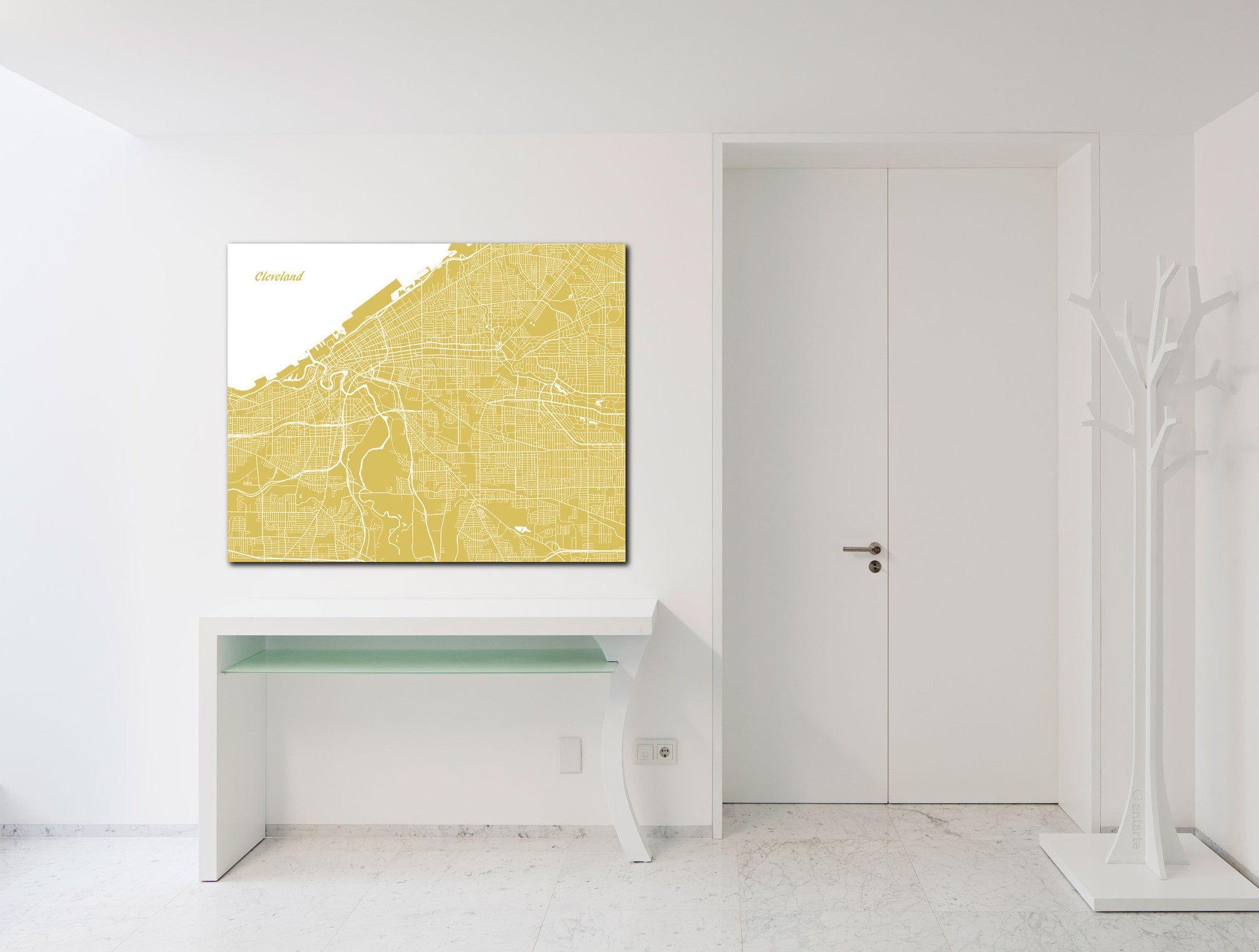Cleveland City Street Map Print Custom Map Poster - OnTrendAndFab