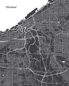 Cleveland City Street Map Print Custom Map Poster - OnTrendAndFab