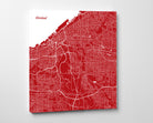 Cleveland City Street Map Custom Wall Map Poster - OnTrendAndFab