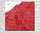 Cleveland City Street Map Custom Wall Map Poster - OnTrendAndFab