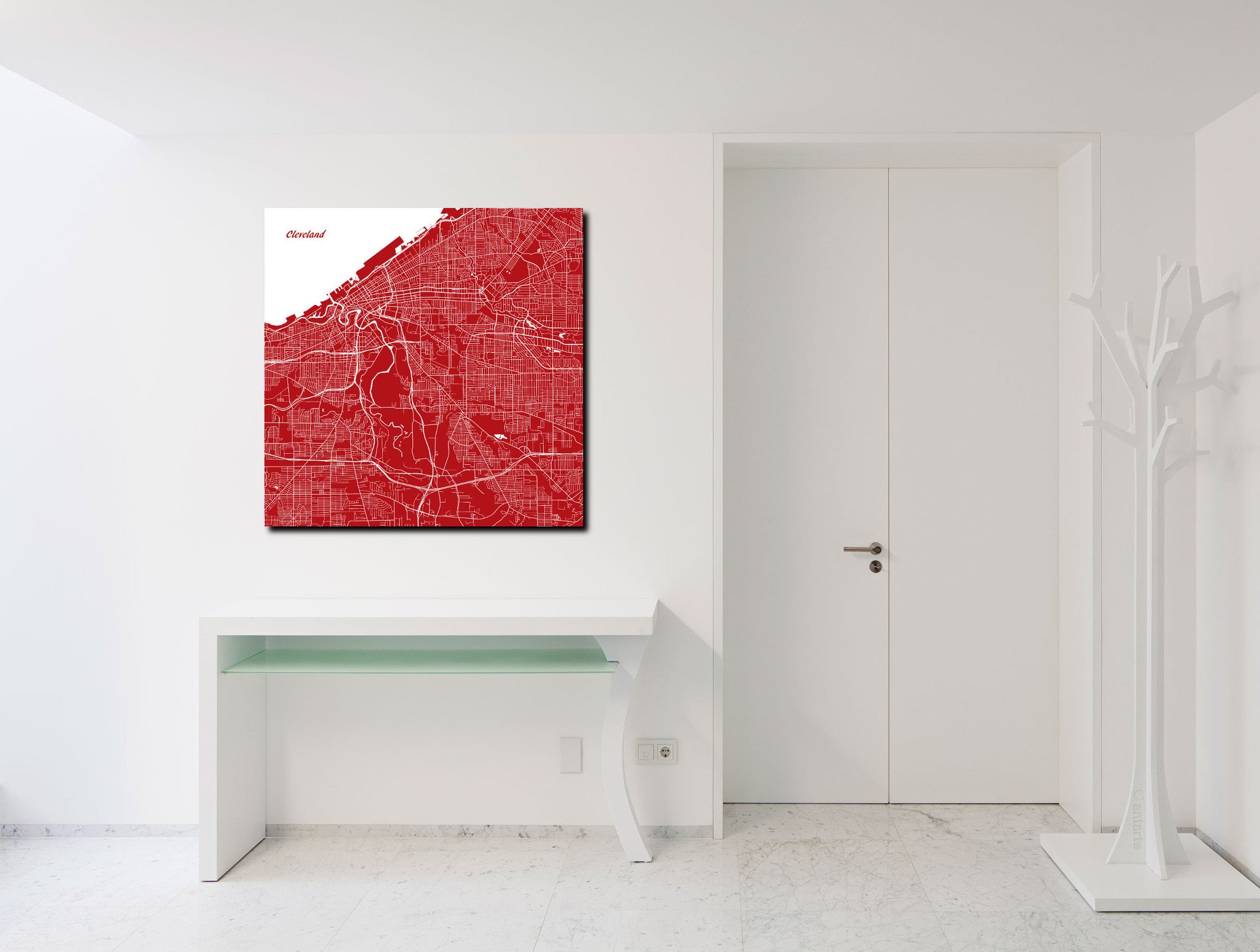 Cleveland City Street Map Custom Wall Map Poster - OnTrendAndFab