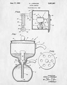 Coffee Brewing Patent Print Cafe Blueprint Kitchen Poster - OnTrendAndFab