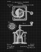 Coffee Grinder Patent Print Cafe Blueprint Kitchen Poster - OnTrendAndFab