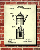 Coffee Percolator Patent Print Cafe Blueprint Kitchen Poster - OnTrendAndFab