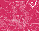 Colchester City Street Map Print Modern Art Poster