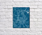 Colchester City Street Map Print Modern Art Poster