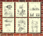 Construction Vehicle Posters, Set 6 Mining Patent Prints
