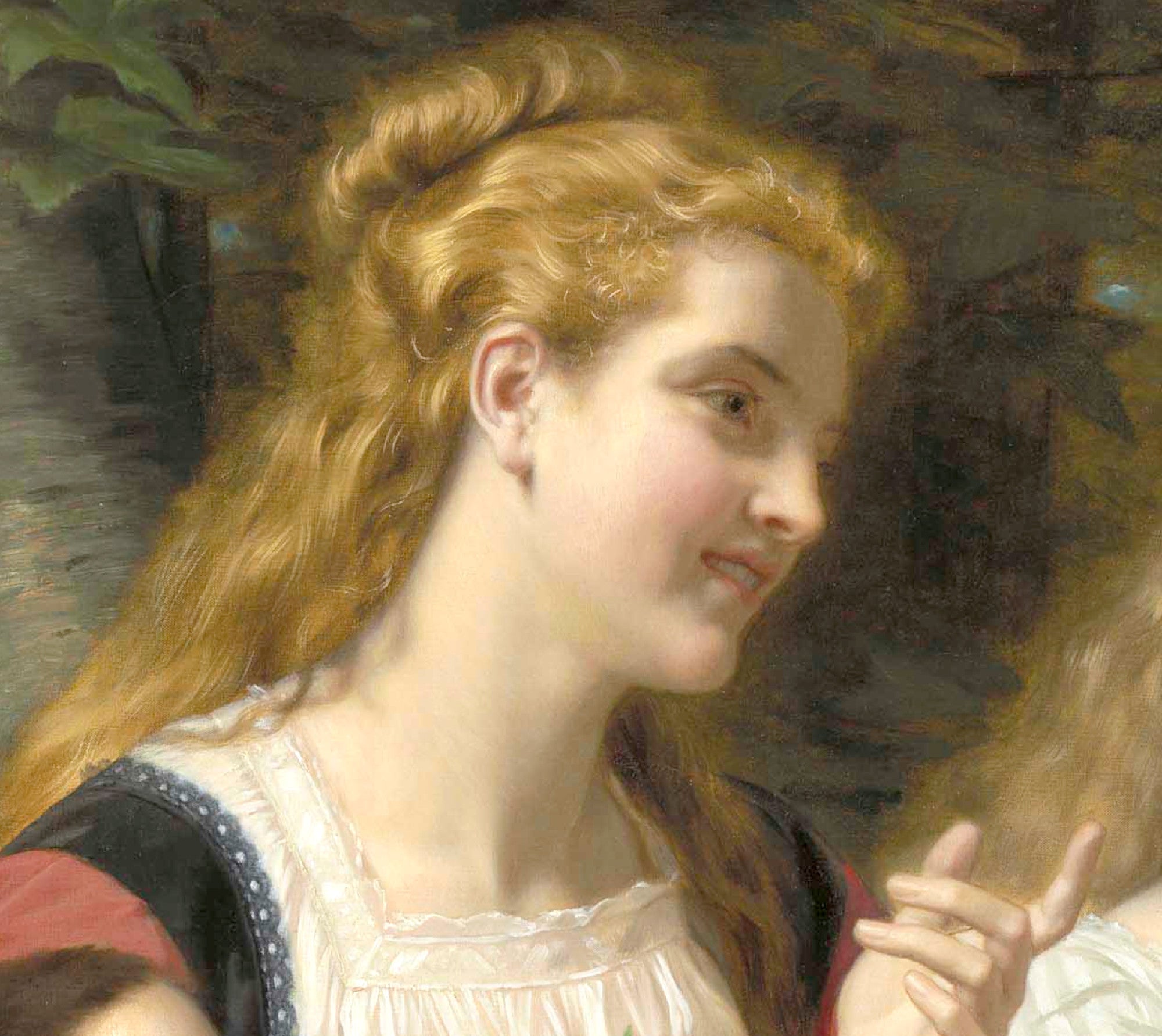 Hugues Merle Fine Art Print, Childrens Tales