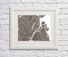 Copenhagen City Street Map Print Custom Map Poster - OnTrendAndFab