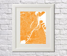 Copenhagen City Street Map Print Custom Map Poster - OnTrendAndFab