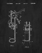 Corkscrew Blueprint Bar Patent Print Wine Cafe Poster - OnTrendAndFab