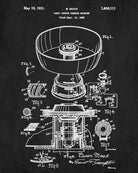 Cotton Candy Machine Patent Print Kitchen Wall Art Cafe Poster