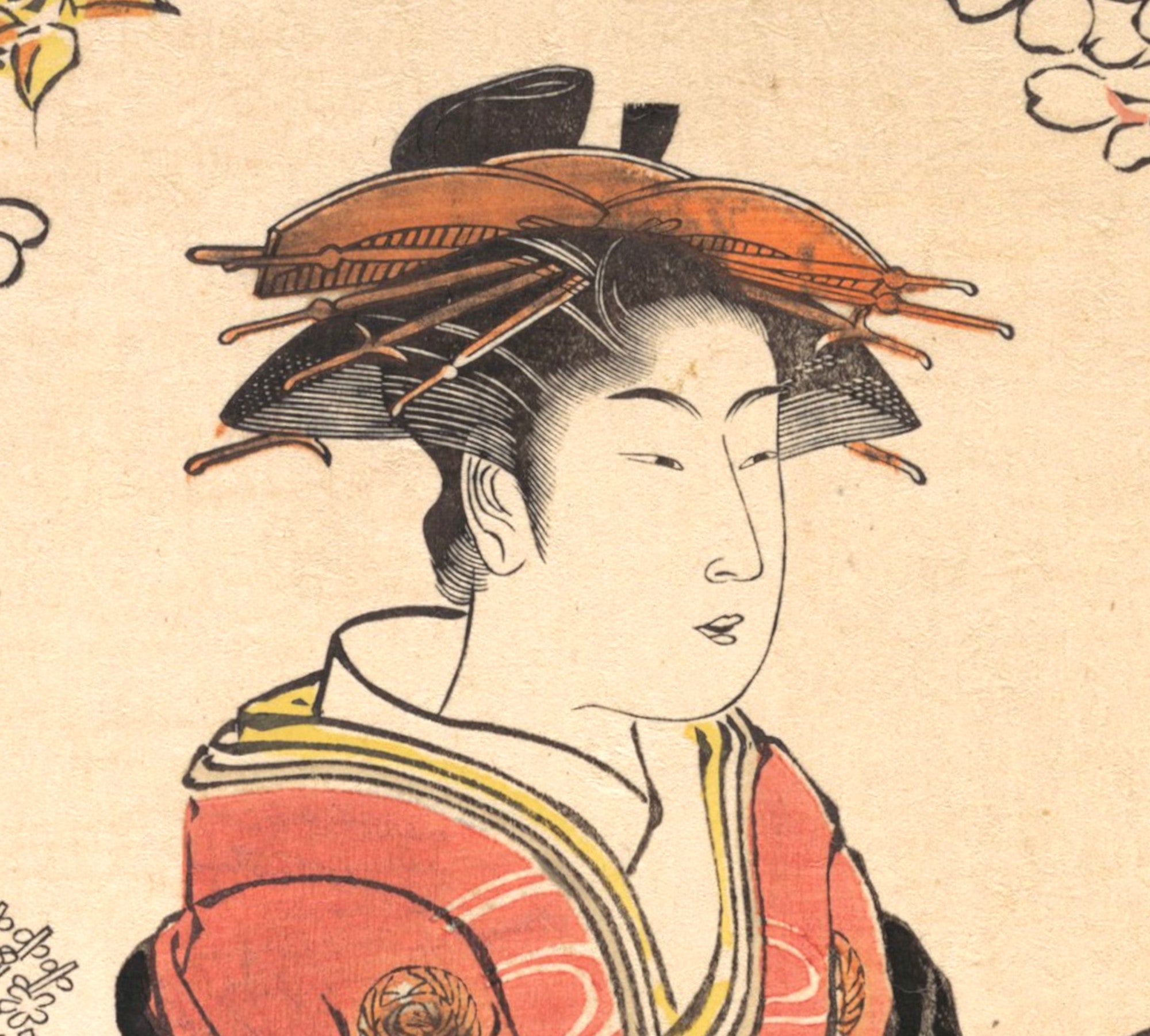 Torii Kiyonaga, Japanese Fine Art Print, courtesan and maids