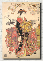 Torii Kiyonaga, Japanese Fine Art Print, courtesan and maids