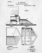Locomotive Cow Catcher Patent Print Steam Train Poster Salon Wall Art