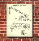 Crane Patent Print Building Poster Construction Blueprint