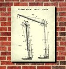 Crane Blueprint Building Poster Construction Patent Print