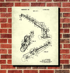 Crane Blueprint Building Patent Print Construction Machinery Poster