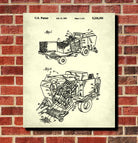 Crop Baler Patent Print Farm Equipment Blueprint Poster Farming Print