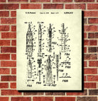 Curling Broom Patent Print Winter Sports Blueprint Poster
