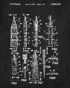 Curling Broom Patent Print Winter Sports Blueprint Poster