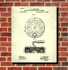 Curling Stone Patent Print Winter Sports Wall Art Poster