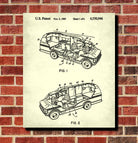 Day Van Patent Print Motoring Blueprint Poster