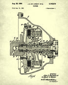 De Lorean Blueprint Car Clutch Patent Print - OnTrendAndFab