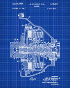De Lorean Blueprint Car Clutch Patent Print - OnTrendAndFab