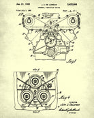 De Lorean Blueprint Car Engine Automotive Patent Print - OnTrendAndFab