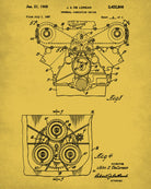 De Lorean Blueprint Car Engine Automotive Patent Print - OnTrendAndFab