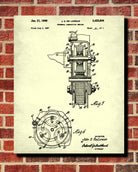 DeLorean Blueprint Automotive Car Engine Patent Print - OnTrendAndFab