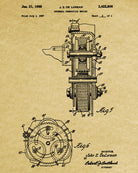 DeLorean Blueprint Automotive Car Engine Patent Print - OnTrendAndFab