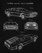 DeLorean Blueprint Back to the Future Movie Patent Print - OnTrendAndFab
