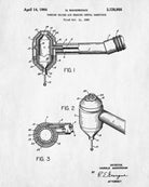 Dental Drill Blueprint Medical Patent Print Dentist poster