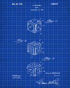 Dice Patent Print Gaming Wall Art Gambling Poster - OnTrendAndFab
