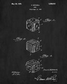 Dice Patent Print Gaming Wall Art Gambling Poster - OnTrendAndFab