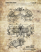 Disc Brake Patent Print Garage Blueprint Workshop Poster