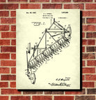 Farm Equipment Patent Print, Disc Plough, Plow Blueprint