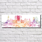 Columbus Ohio Poster Panorama City Street Scene Art Print 5357